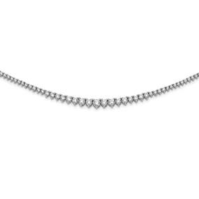 Sterling Silver 147 Stone CZ Necklace