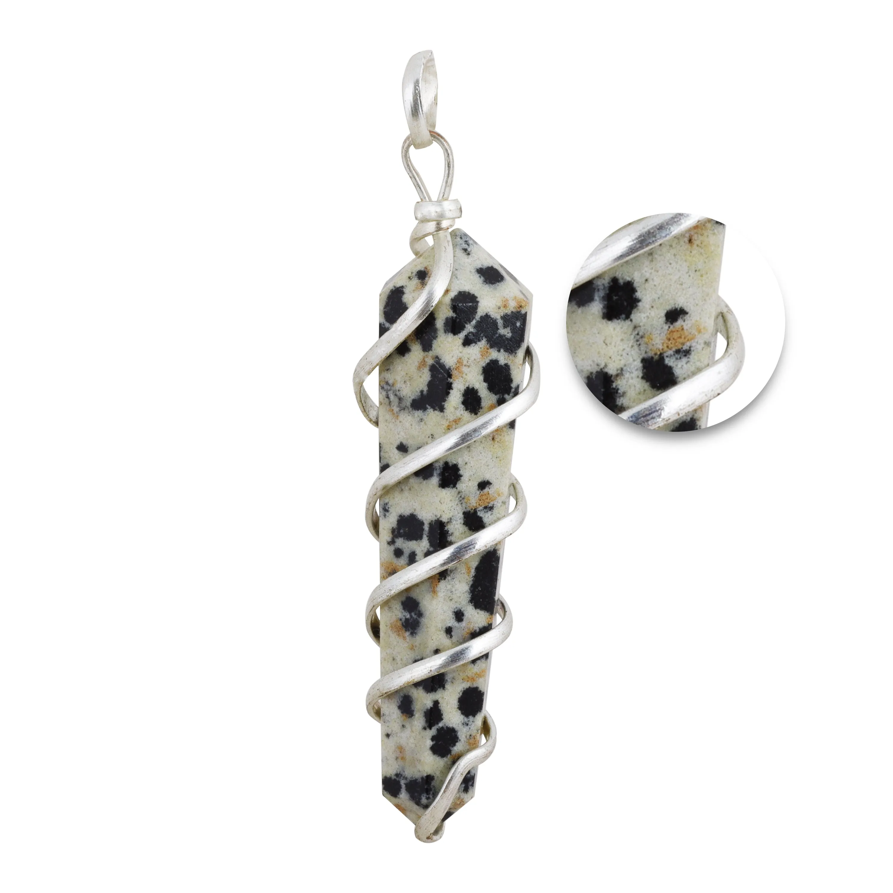 Stone Pendant - Cage 6 Face | Crystal Dollar/ Pencil Locket for Men & Women