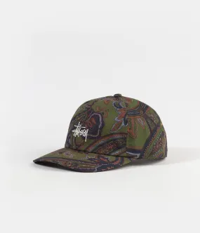 Stussy Cypress Paisley Low Pro Cap - Olive