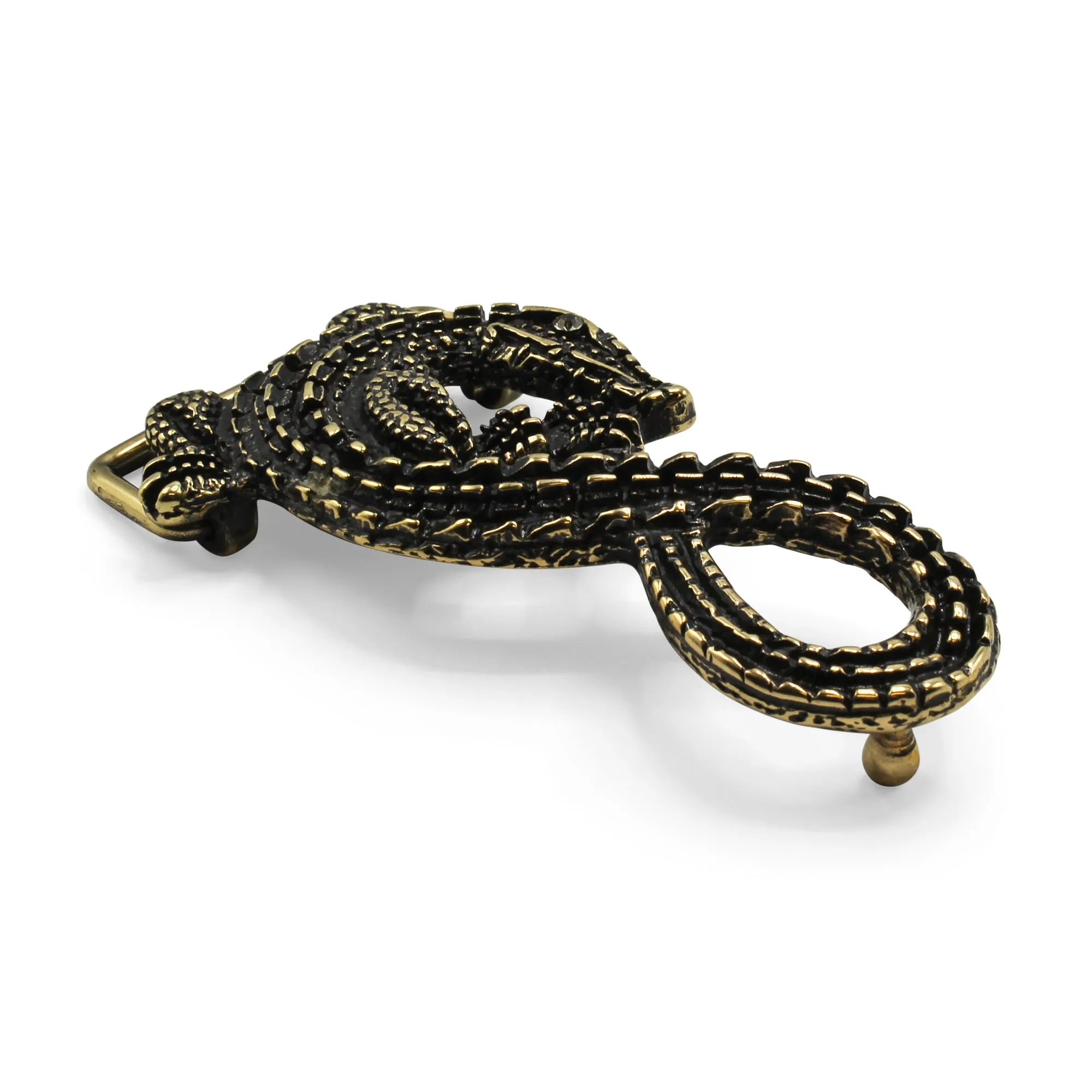 Swirly Crocodile Buckle 40mm