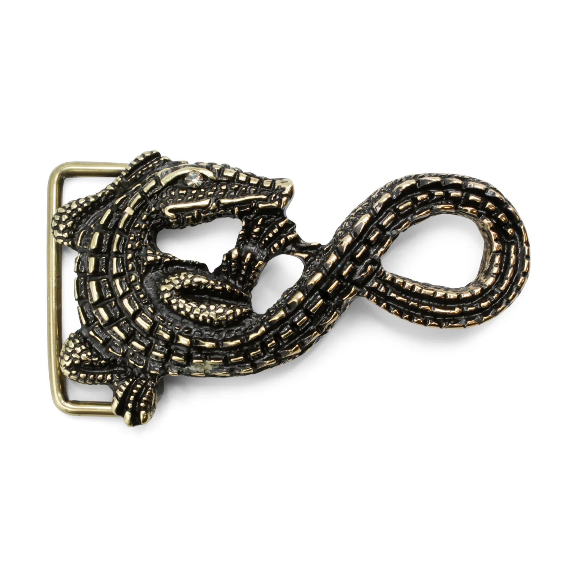 Swirly Crocodile Buckle 40mm