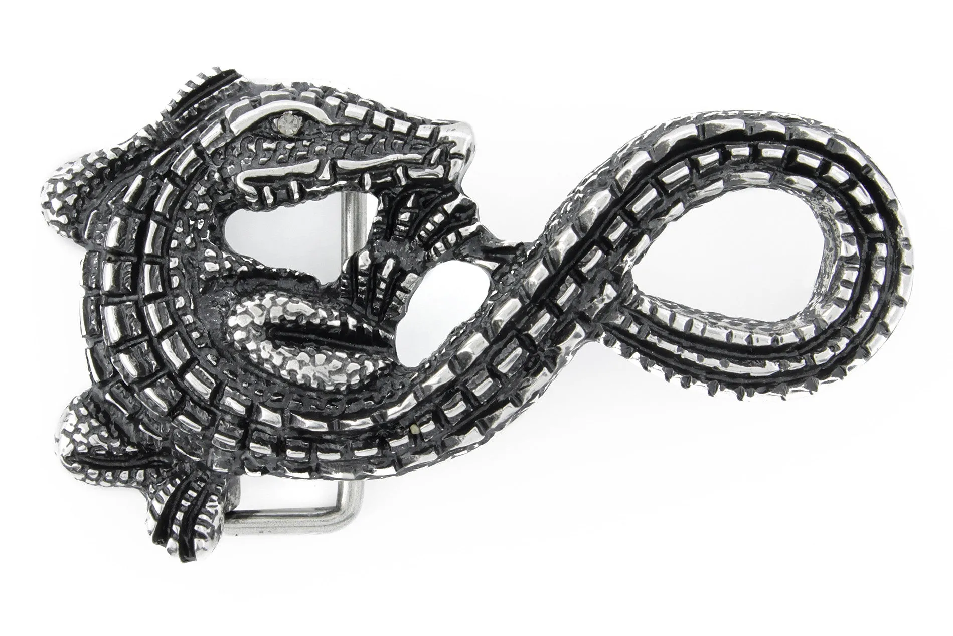 Swirly Crocodile Buckle 40mm