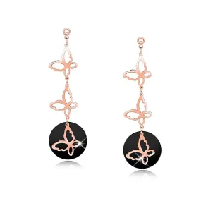 Three Butterflies Dangle Earrings