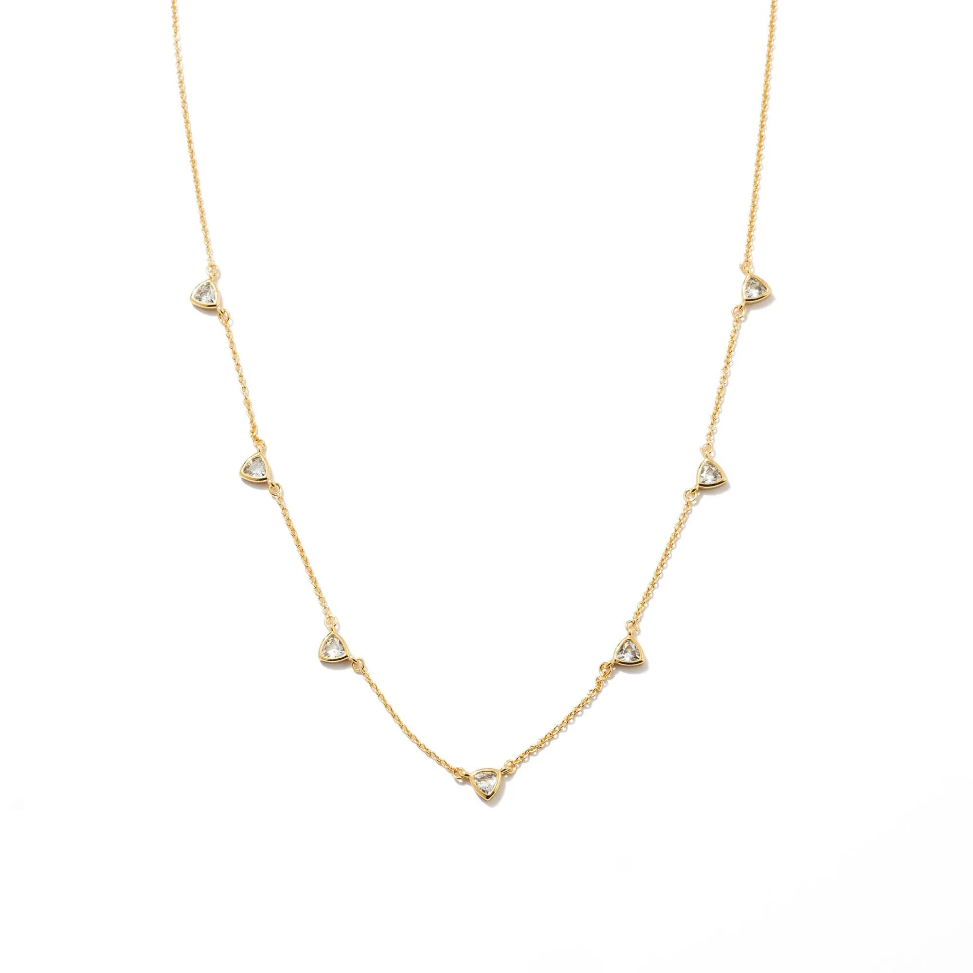 Triangle CZ Drop Necklace
