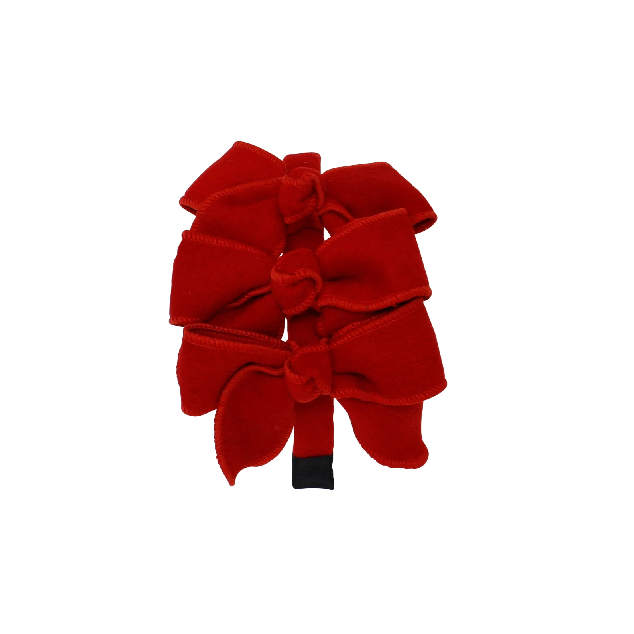 Triple Wool Bow Headband