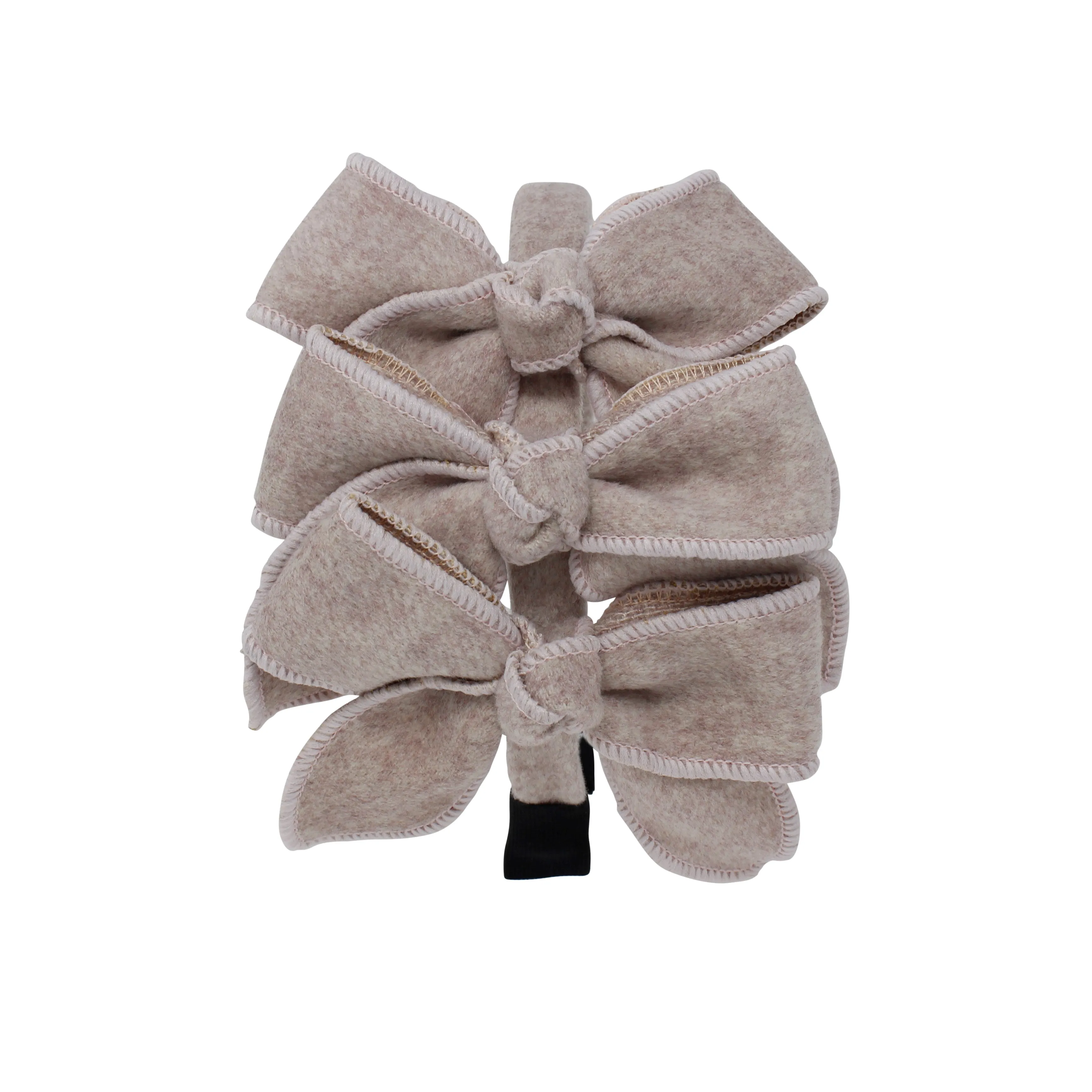 Triple Wool Bow Headband