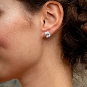 True Elegance Earrings - Emerald Cut | Sterling Silver