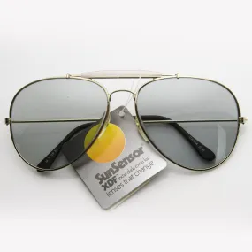 True Vintage Sunsensor XDF Lens Metal Aviator Sunglasses 7221