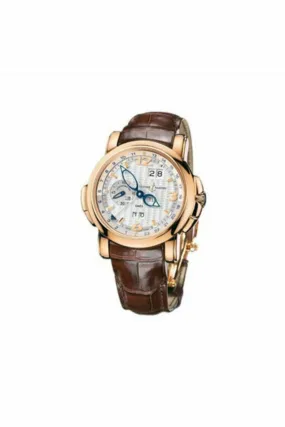 ulysse nardin gmt 18kt rosegold 42mm men's watch