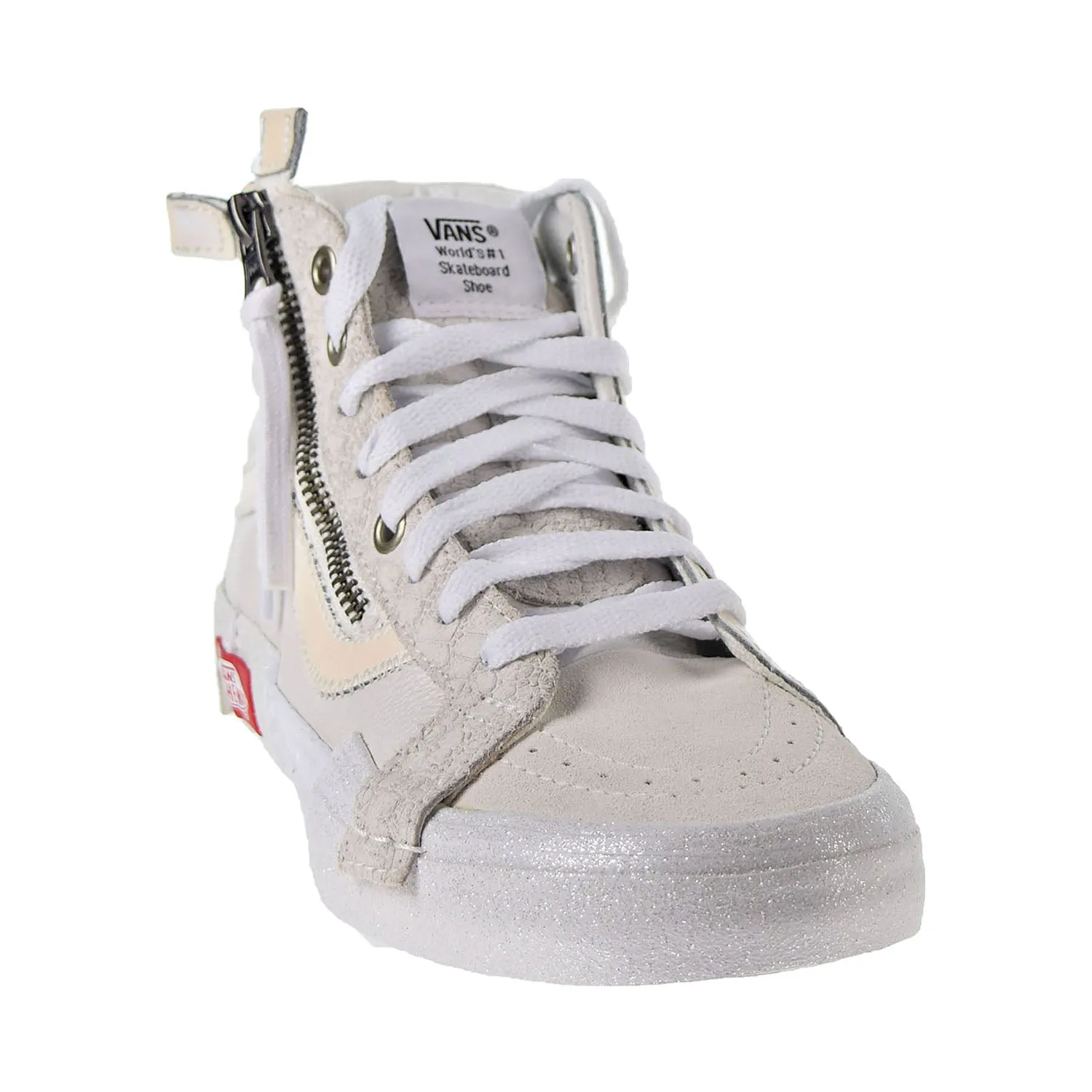 Vans Glitter Mix SK8-Hi Reissue Cap Men's Shoes Blanc De Blanc-True White