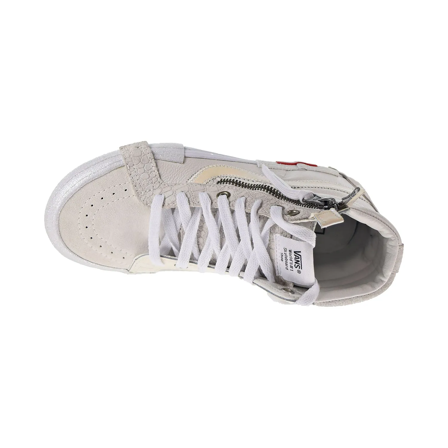 Vans Glitter Mix SK8-Hi Reissue Cap Men's Shoes Blanc De Blanc-True White