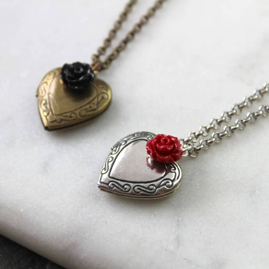 Vintage Heart Locket Necklace