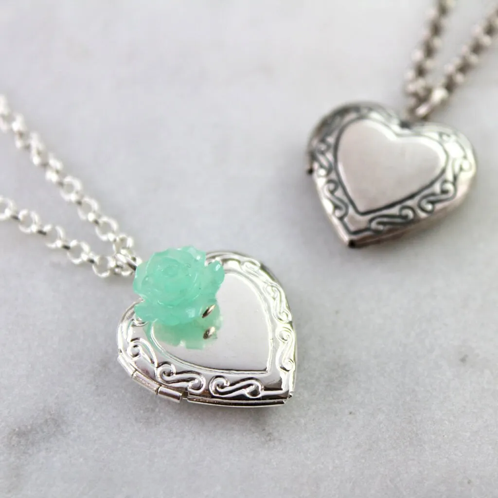 Vintage Heart Locket Necklace