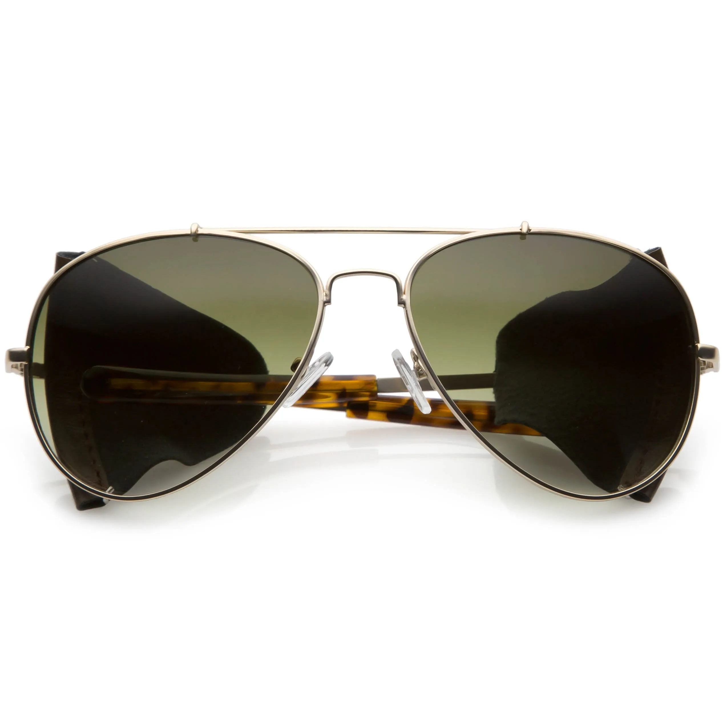 Vintage Steampunk Side Cover Aviator Sunglasses A631