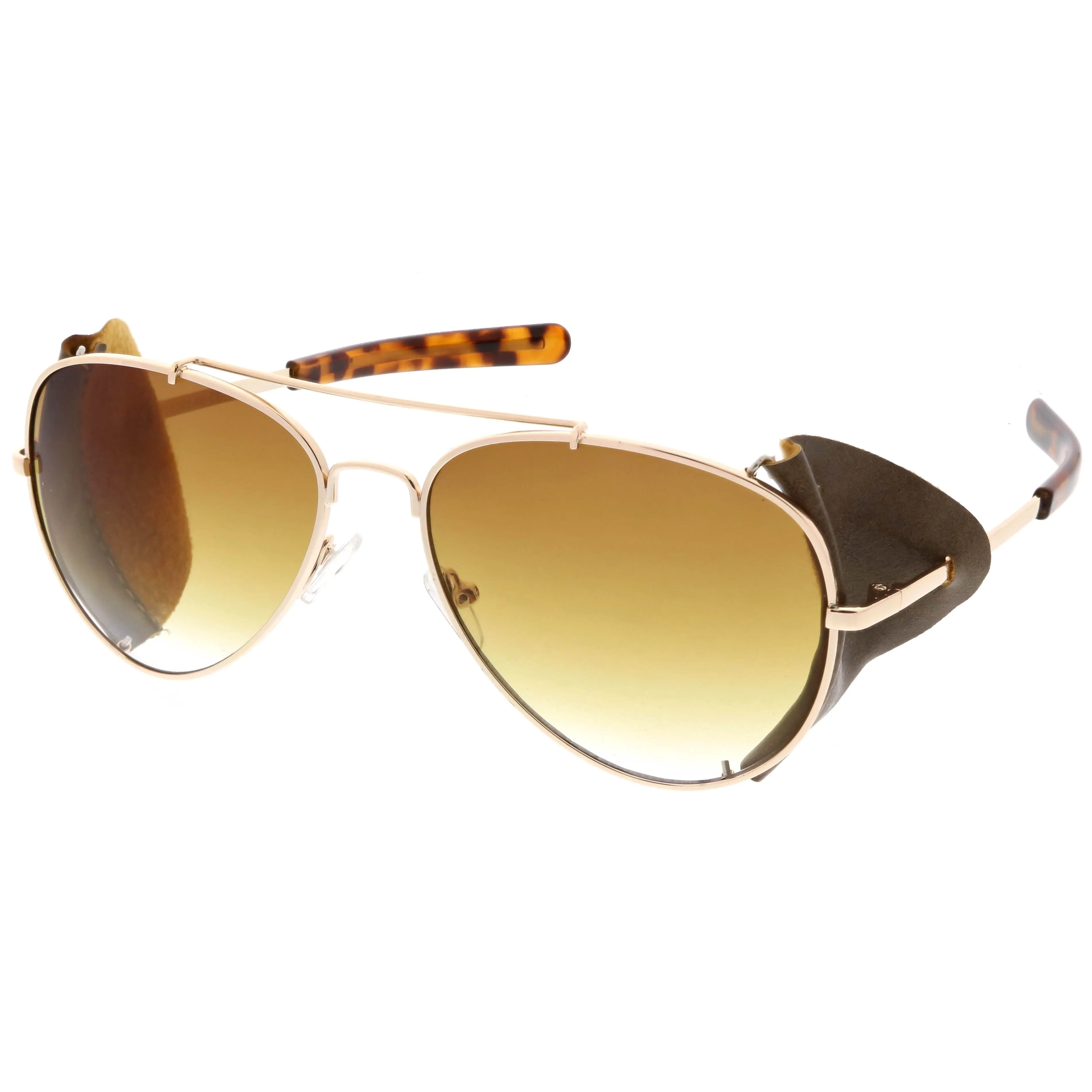 Vintage Steampunk Side Cover Aviator Sunglasses A631