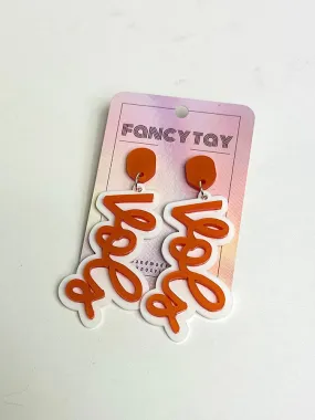 Vols Layered Script Earrings