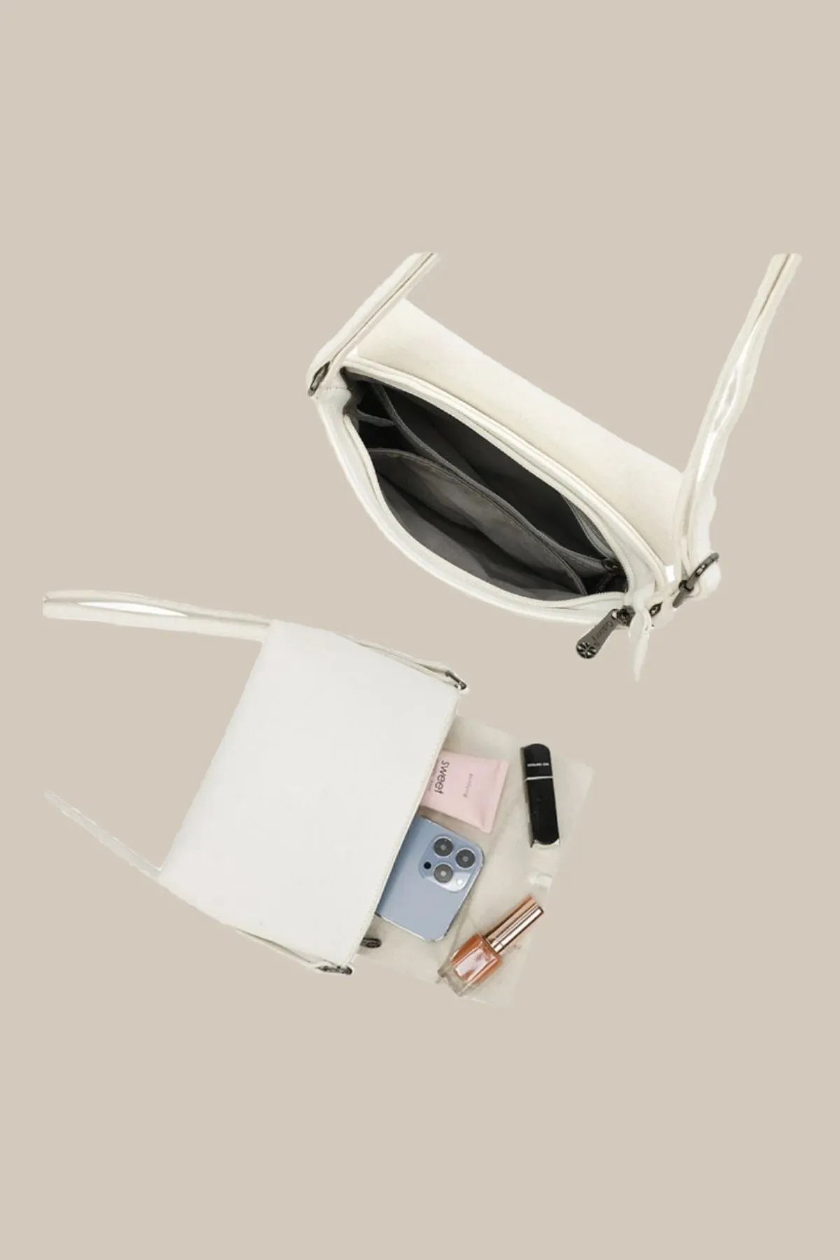 White Tassel Flap Crossbody Bag