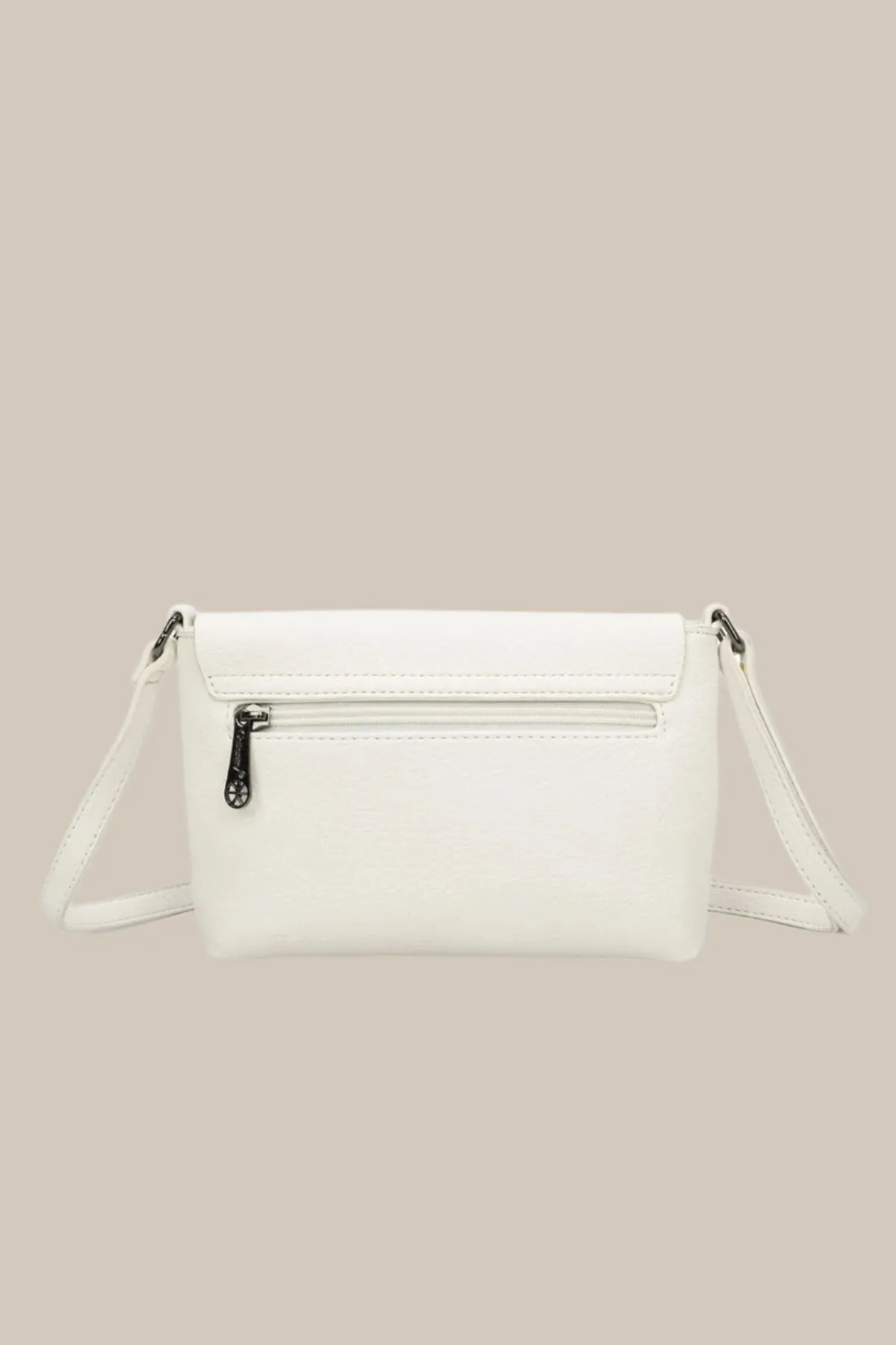 White Tassel Flap Crossbody Bag