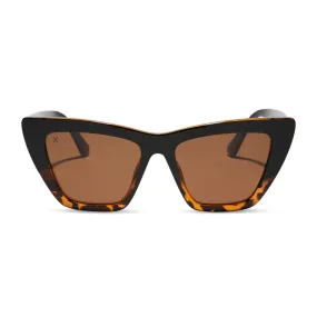 windsor - black tortoise   brown polarized sunglasses