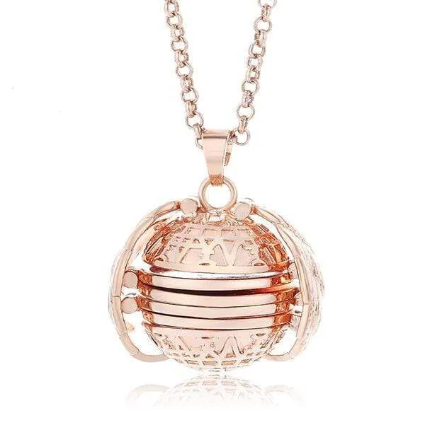 Winged Sphere Expanding Photo Locket