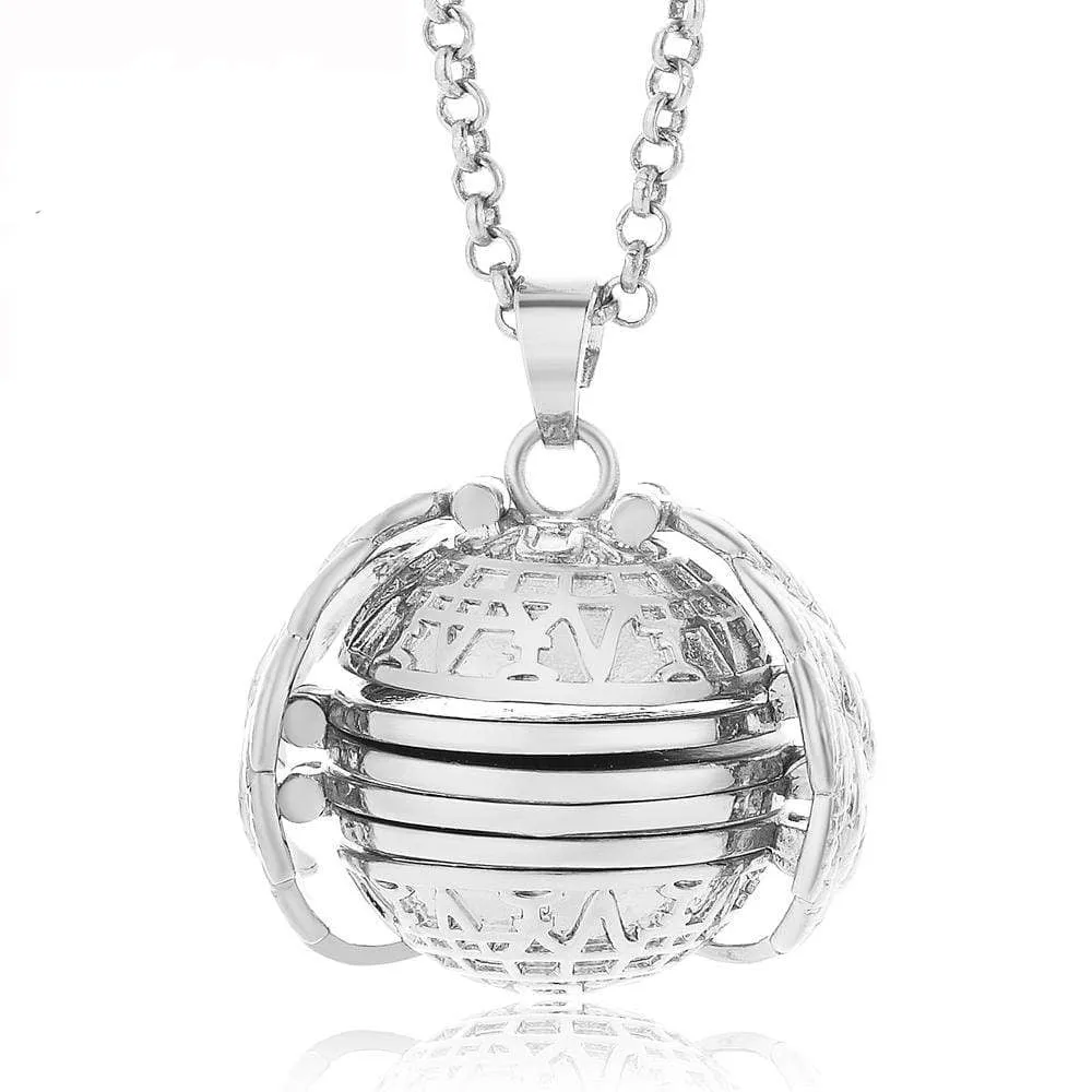 Winged Sphere Expanding Photo Locket