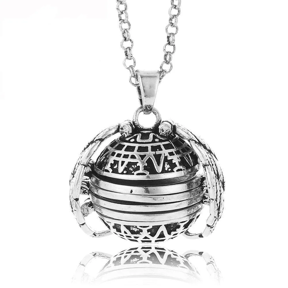 Winged Sphere Expanding Photo Locket