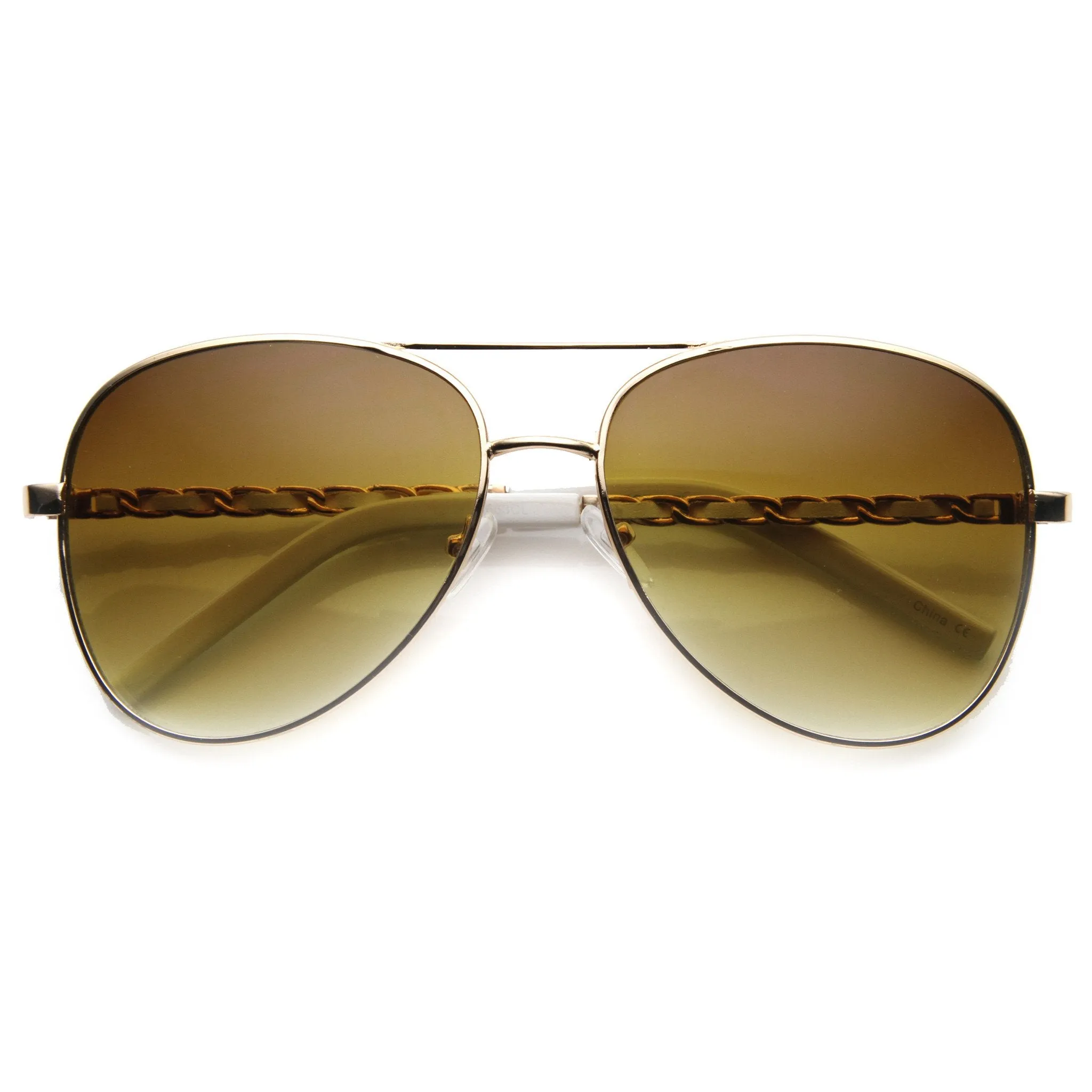 Women's Metal Aviator Sunglasses With Gradient Lenses 9817