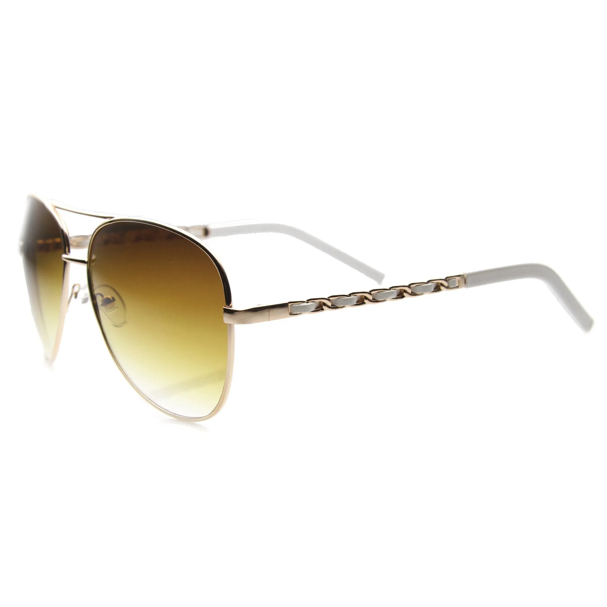 Women's Metal Aviator Sunglasses With Gradient Lenses 9817