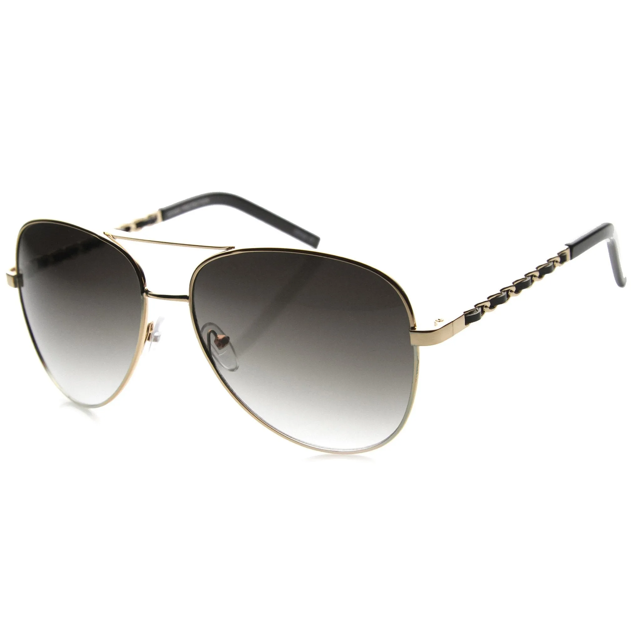 Women's Metal Aviator Sunglasses With Gradient Lenses 9817