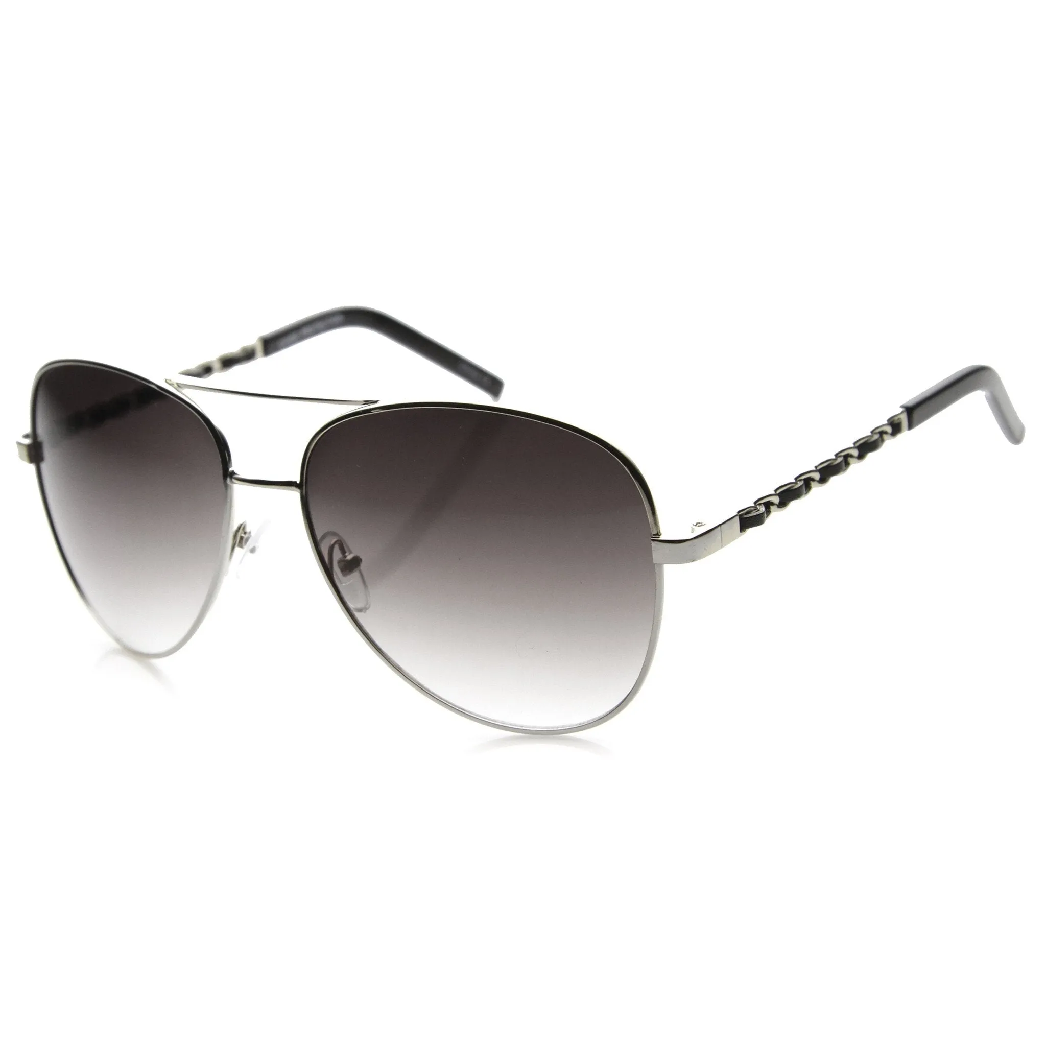 Women's Metal Aviator Sunglasses With Gradient Lenses 9817