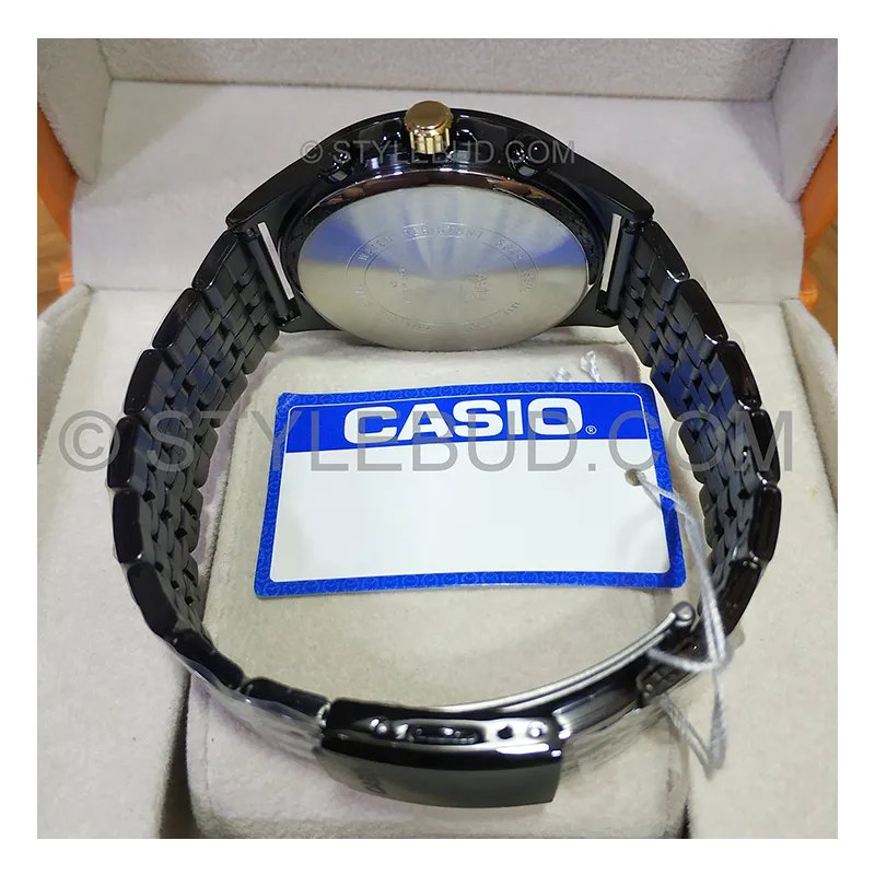 WW0232 Casio Enticer Multifunction Stainless Steel Black Chain Watch MTP-E303B-1AVDF