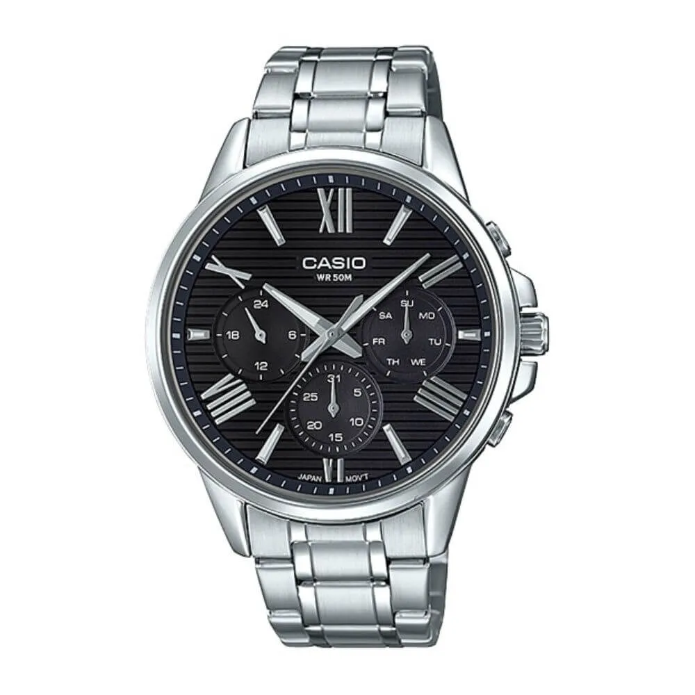 WW0353 Casio Enticer Multifunction Stainless Steel Chain Watch MTP-EX300D-1AVDF