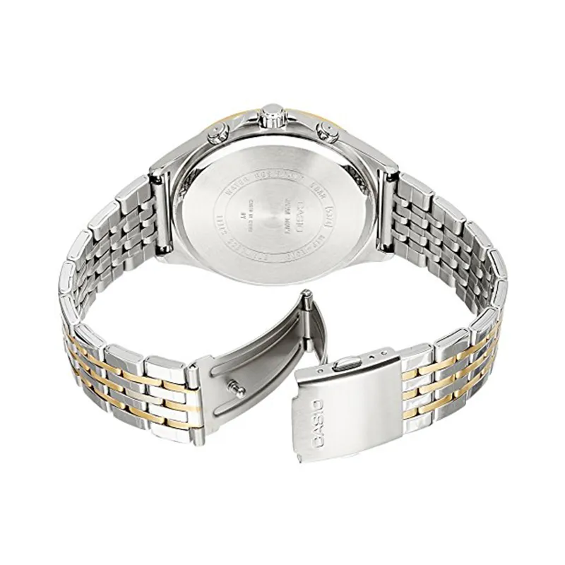 WW0592 Casio Enticer Multifunction Stainless Steel Two Tone Chain Watch MTP-E303SG-1AVDF