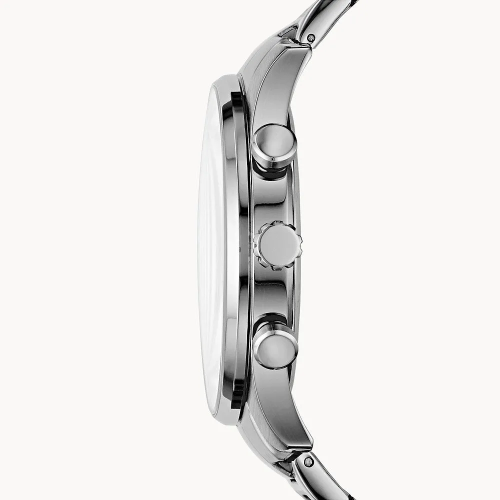 WW1735 Fossil Sullivan Multifunction Stainless Steel Silver Chain Watch BQ2447