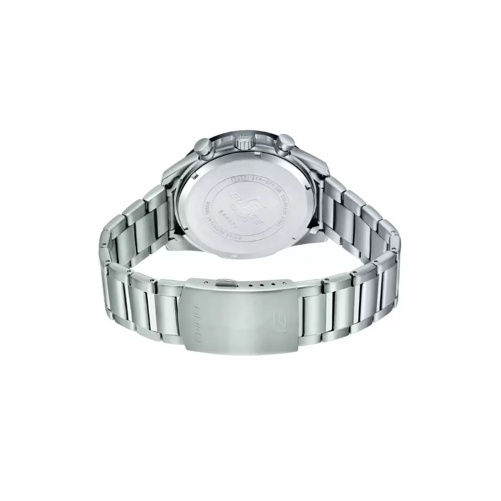 WW2064 Casio Edifice Chronograph Stainless Steel Silver Chain Watch EFR-571DB-1A1VUDF