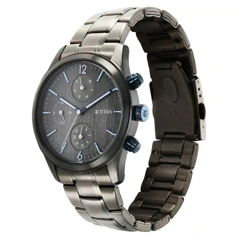 WW2159 Titan Workwear Multifunction Grey Chain Watch 1805KM03