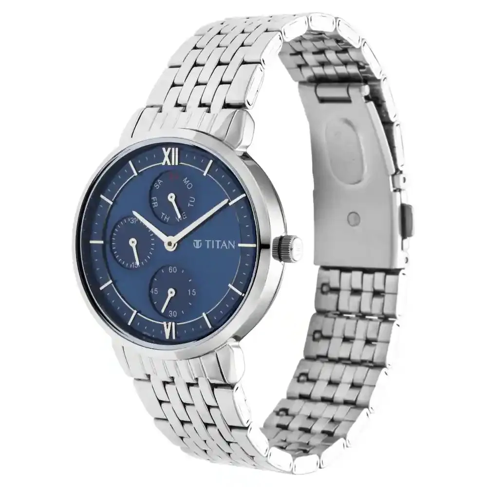 WW2203 Titan Workwear Multifunction Silver Ladies Chain Watch 2652SM02