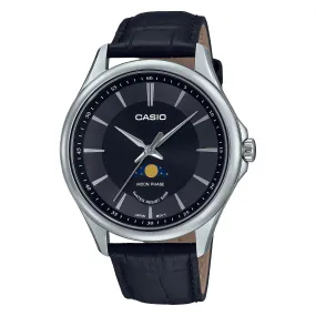 WW2476 Casio Standard Moon Phase Leather Belt Watch MTP-M100L-1AVDF