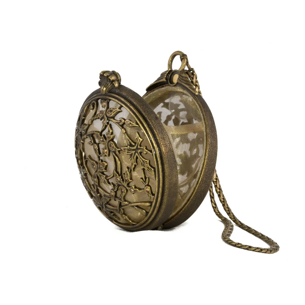 Zabel - Miniature Clutch in Burnt Bronze and Antique Gold