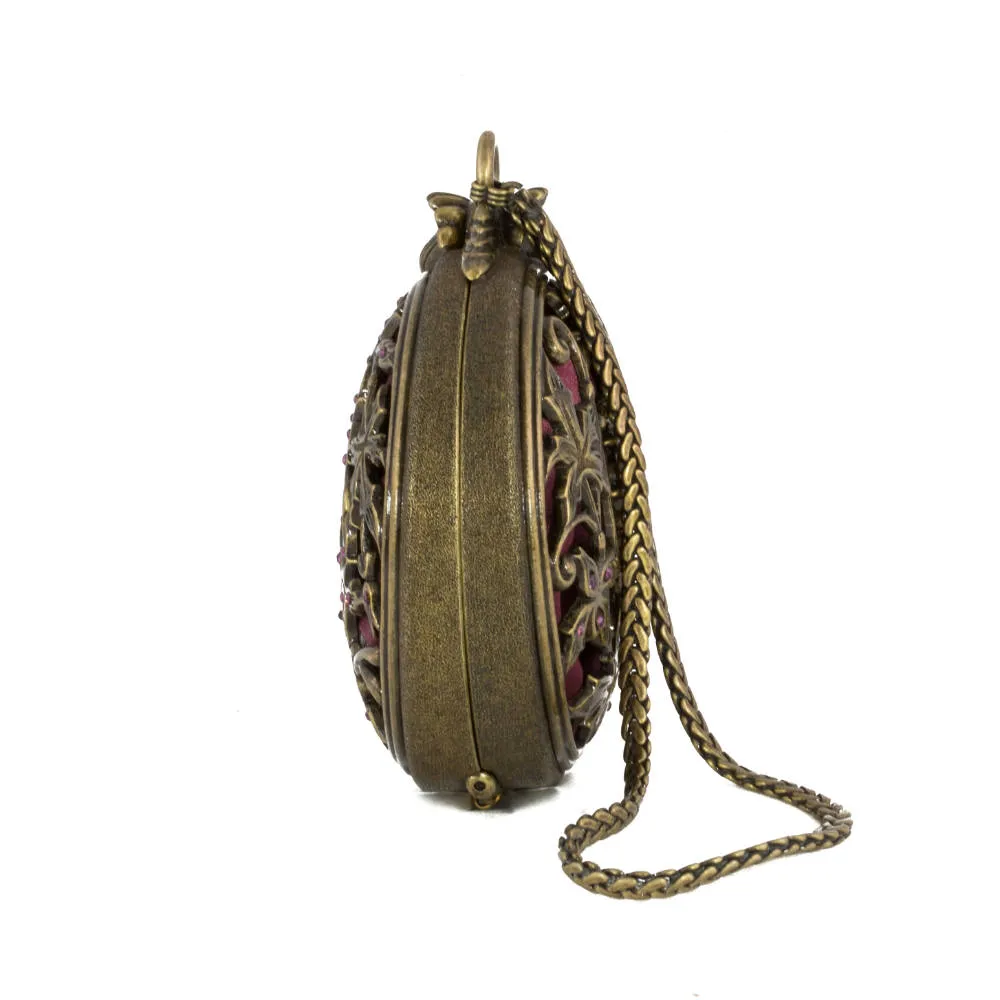 Zabel - Miniature Clutch in Burnt Bronze and Aubergine
