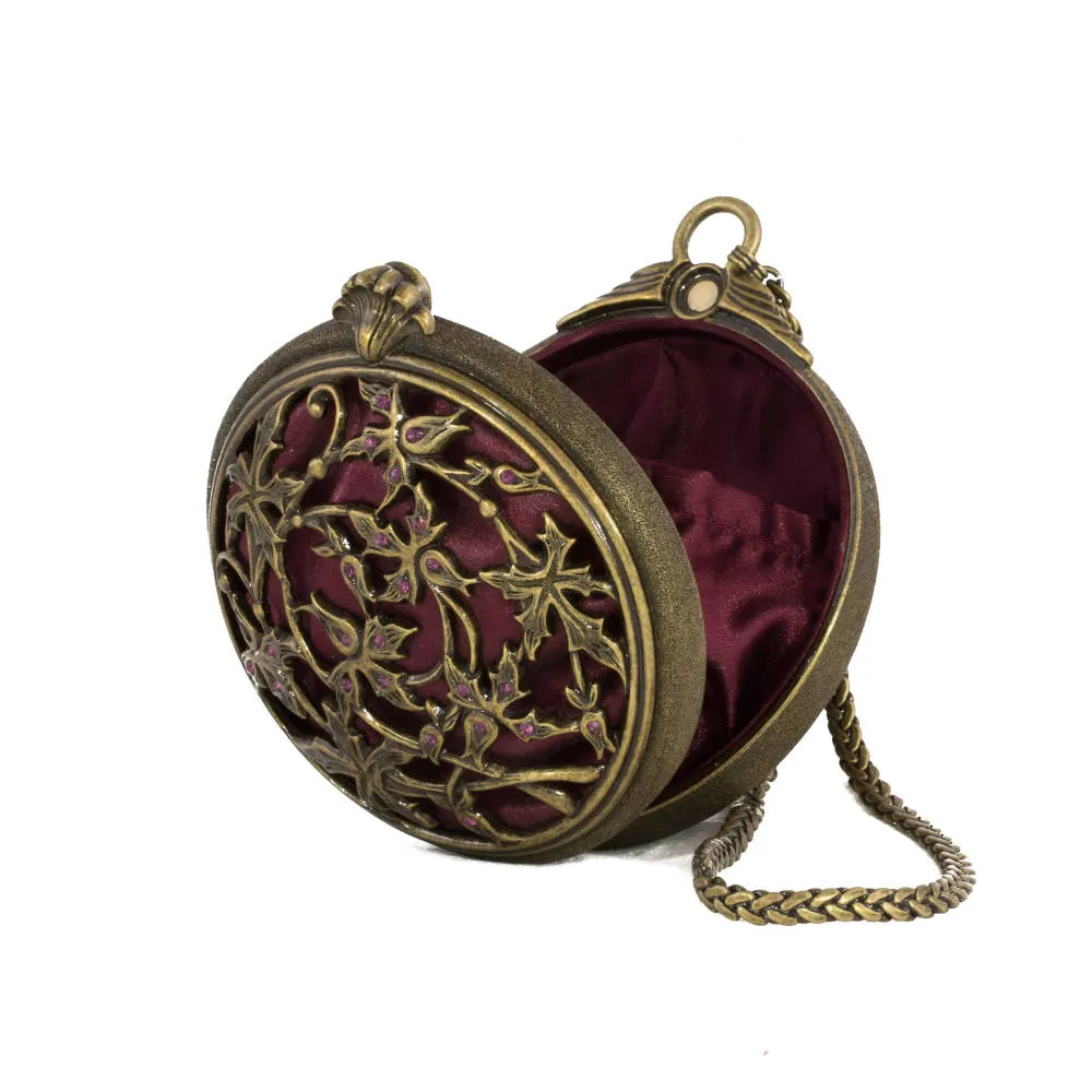 Zabel - Miniature Clutch in Burnt Bronze and Aubergine