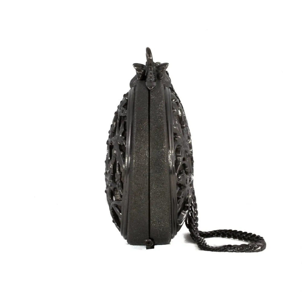 Zabel - Miniature Clutch in Jet Black and Charcoal