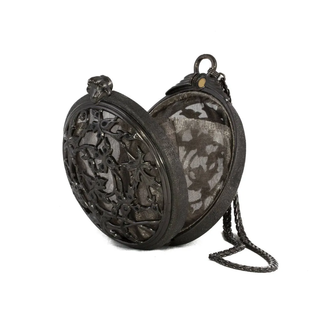 Zabel - Miniature Clutch in Jet Black and Charcoal