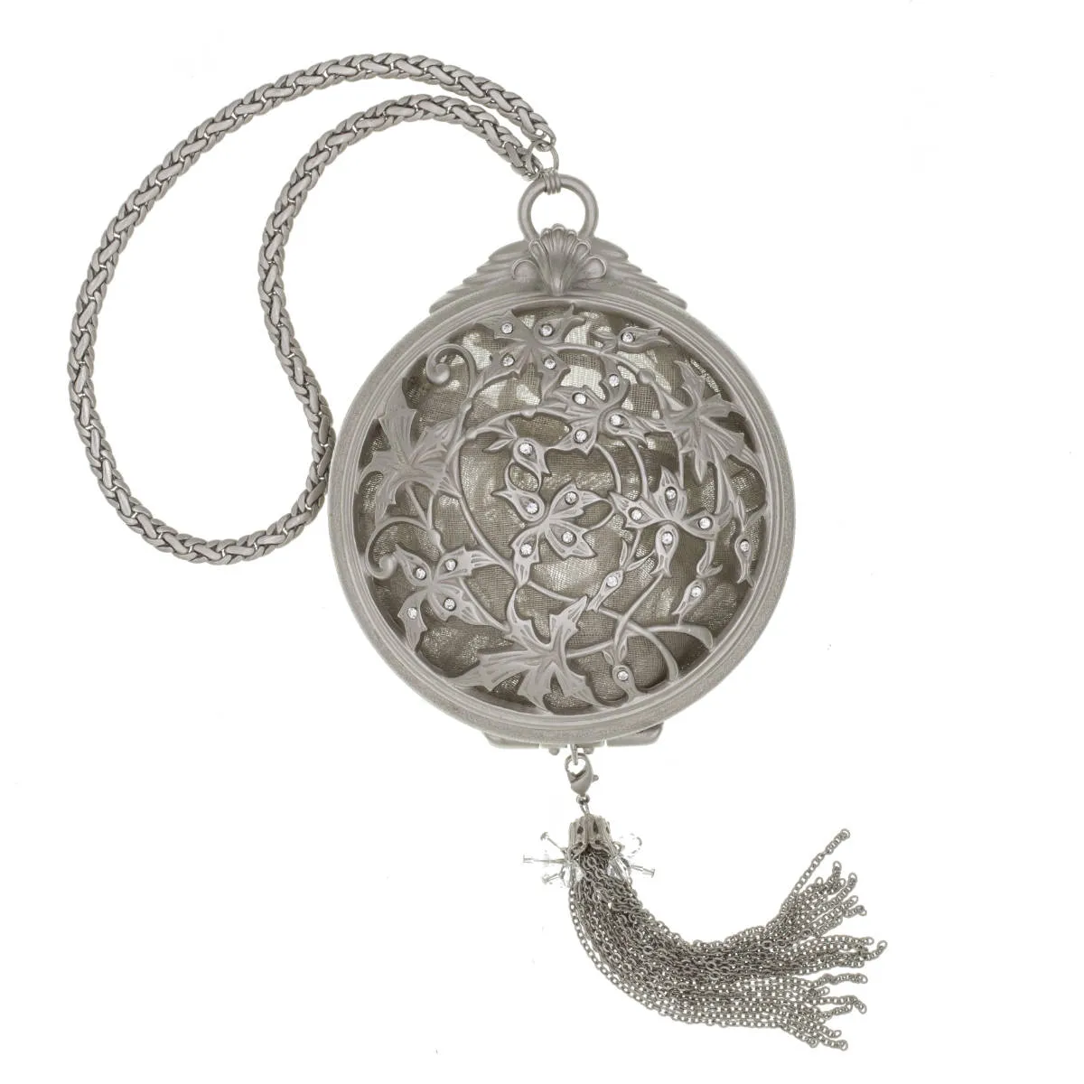 Zabel - Miniature Clutch in Mat Platinum and Antique Silver
