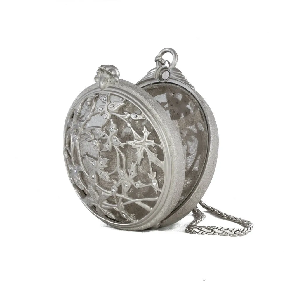 Zabel - Miniature Clutch in Mat Platinum and Antique Silver