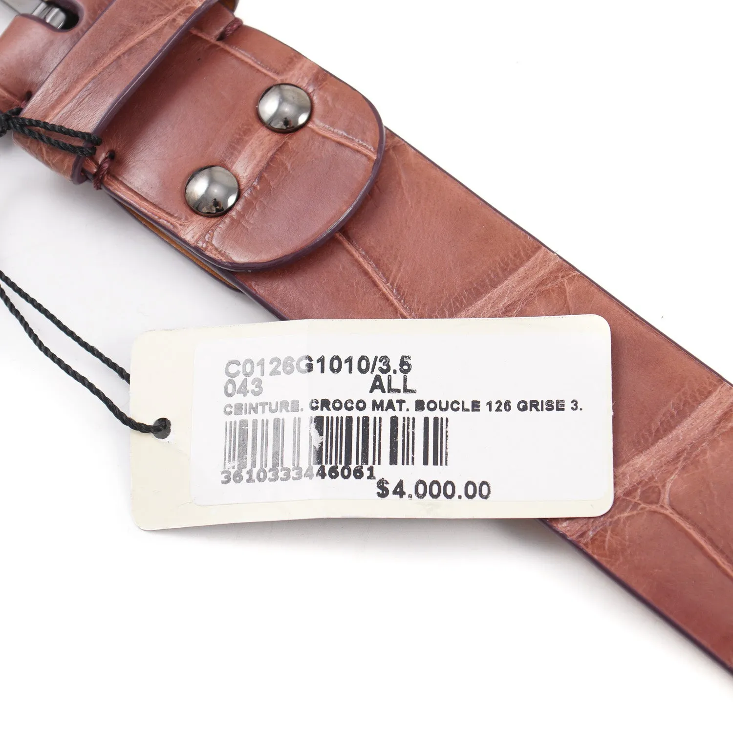 Zilli Belt in Burgundy Crocodile