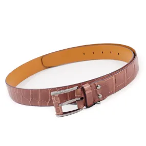 Zilli Belt in Burgundy Crocodile