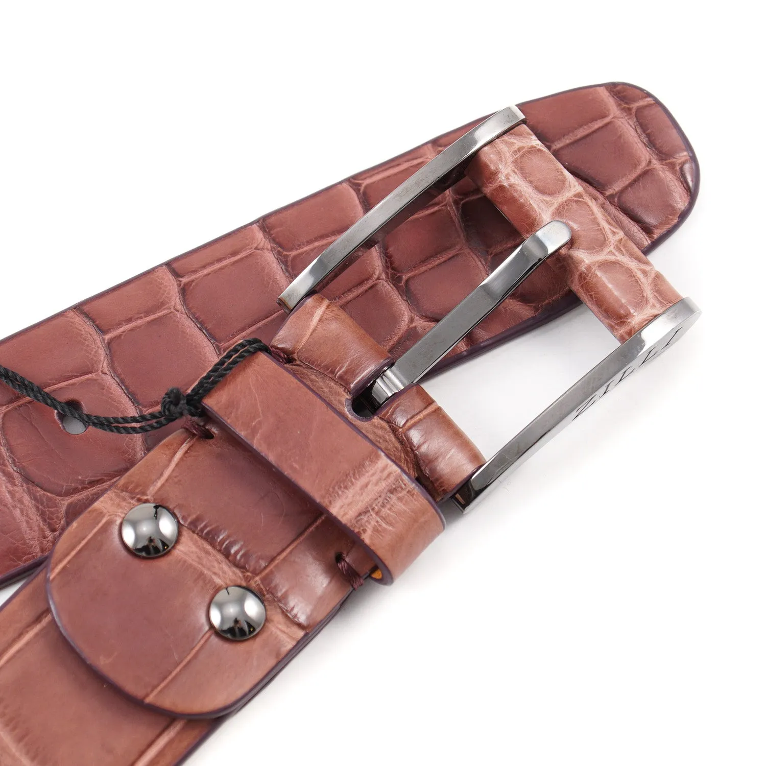 Zilli Belt in Burgundy Crocodile